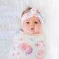 Copper Pearl Knitted Swaddle Blanket Bloom