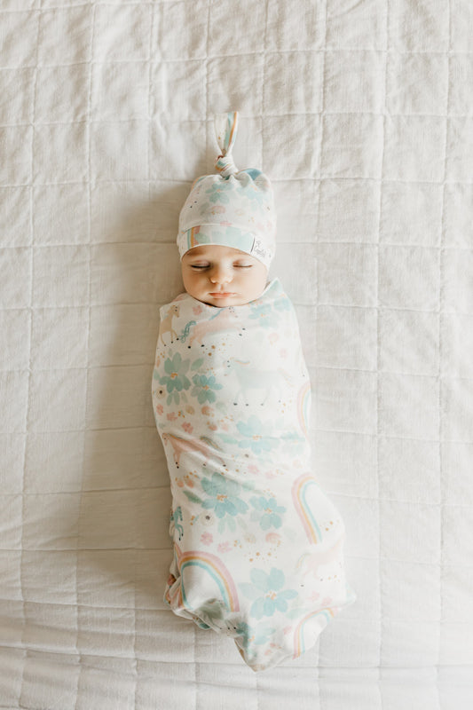 Copper Pearl Knitted Swaddle Blanket Whimsy