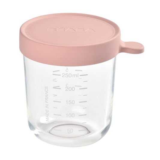 Beaba Glass Storage Jar 250ml Pink
