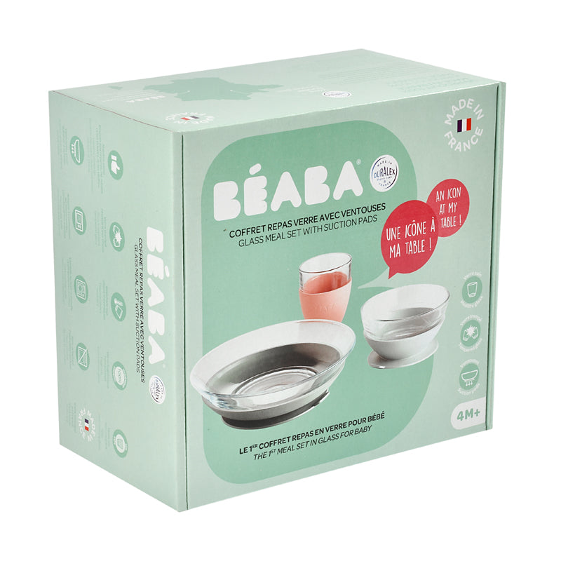 Beaba Glass Meal 3pcs Set Eucalyptus