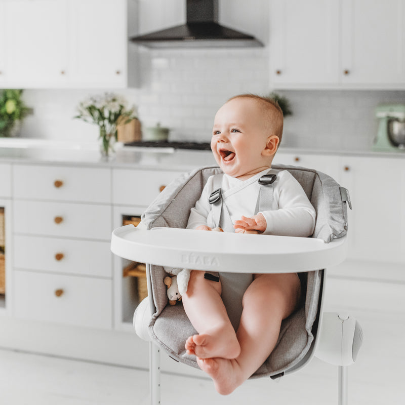 Béaba Up & Down Evolutive Highchair White Grey