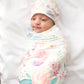 Copper Pearl Knitted Swaddle Blanket Bloom