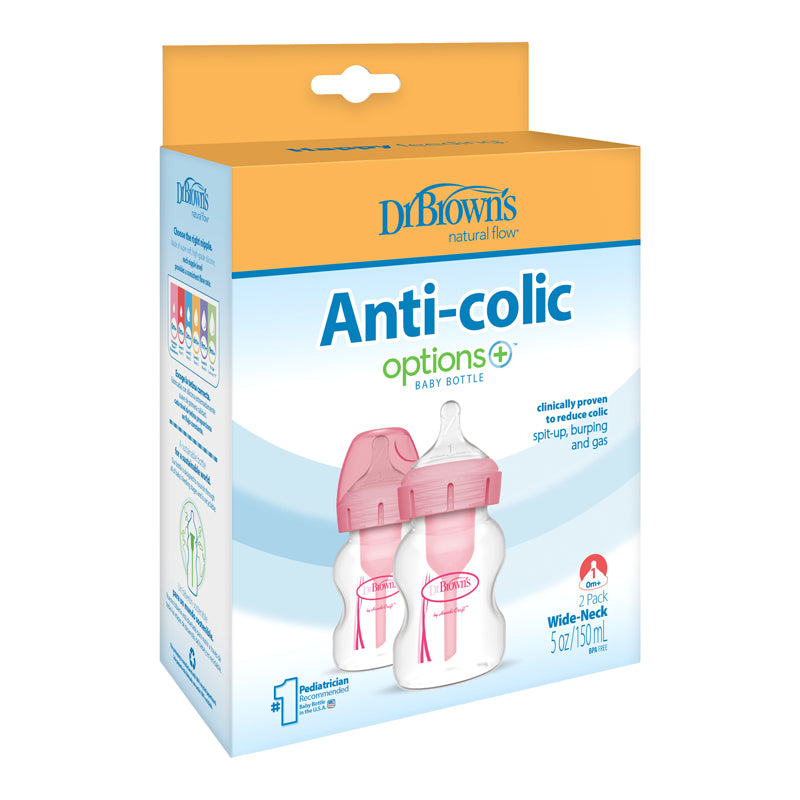 Dr Brown's Options+ Bottle Pink 150ml 2Pk