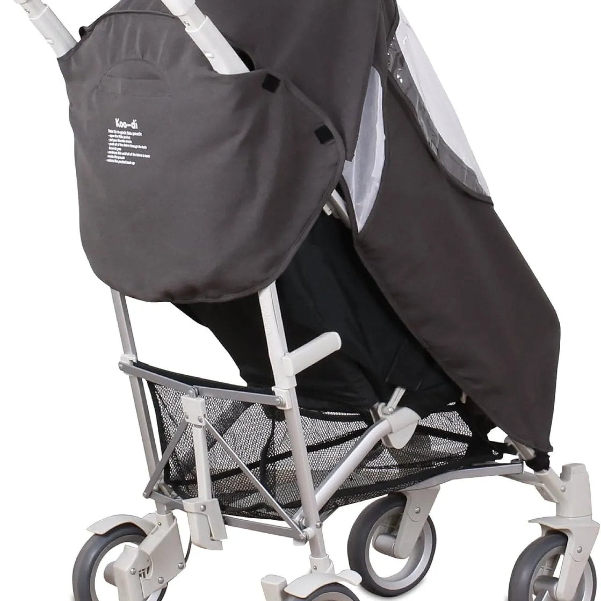 Koo-Di Pack-It Keep Me Dry Stroller Rain Cover Grey