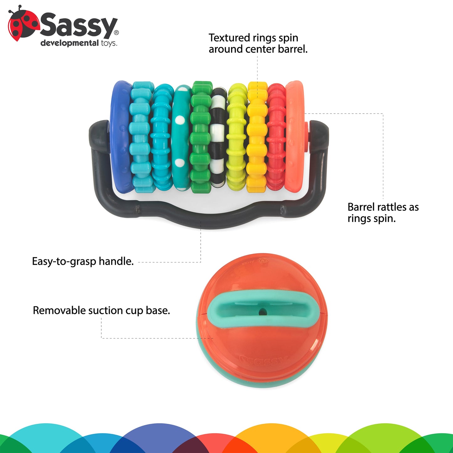 Sassy Eco Spinning Rings Tray Toy