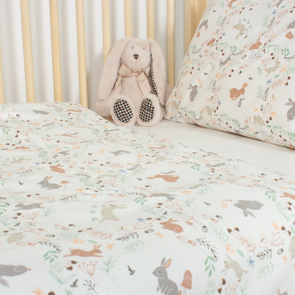 Purflo Toddler Duvet Cover & Pillowcase Storybook Nutmeg