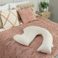 Dreamgenii Pregnancy Jersey Cotton Support and Feeding Pillow Beige Marl