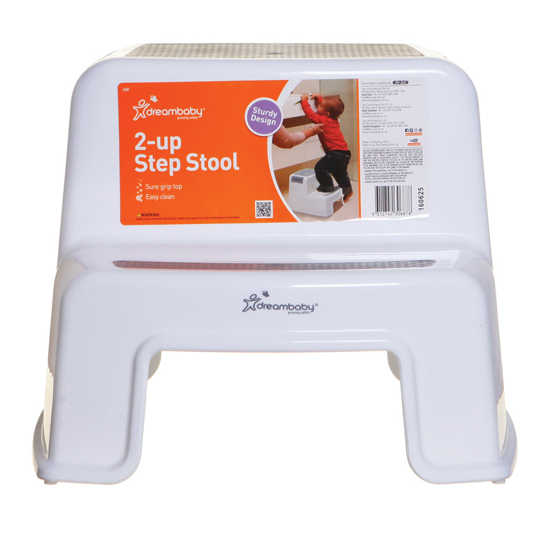 Dreambaby 2-Up Step Stool White Grey