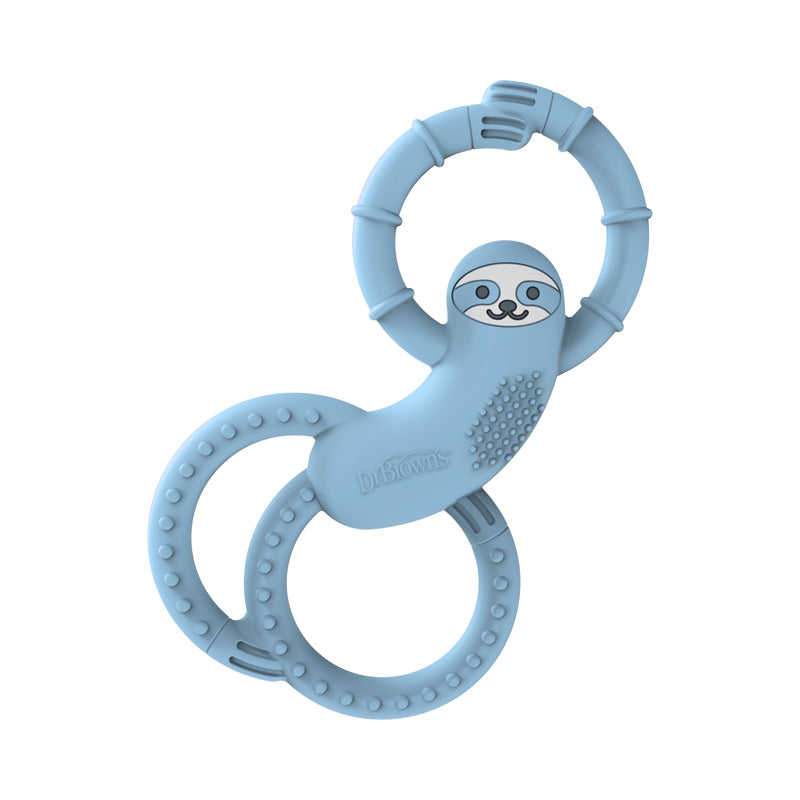 Dr. Brown's Flexees Silicone Teether Sloth Blue