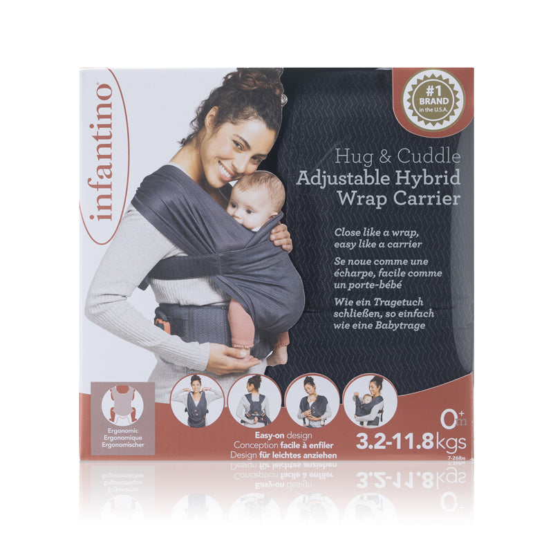 Infantino Hug & Cuddle Adjustable Hybrid Wrap Baby Carrier