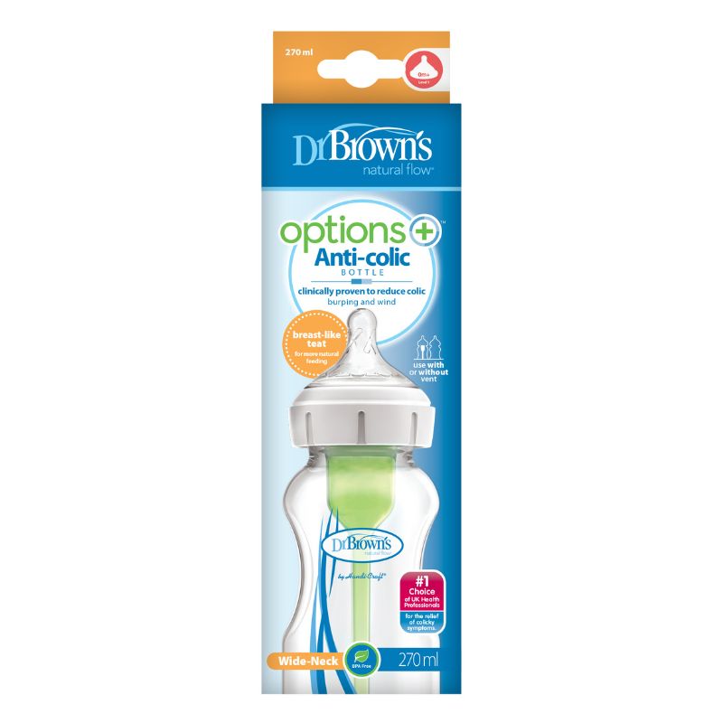 Dr. Brown's Options+ Anti-Colic Wide Neck Baby Bottle 270ml