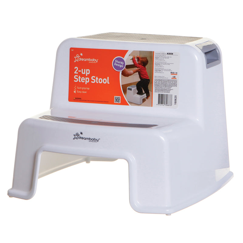 Dreambaby 2-Up Step Stool White Grey