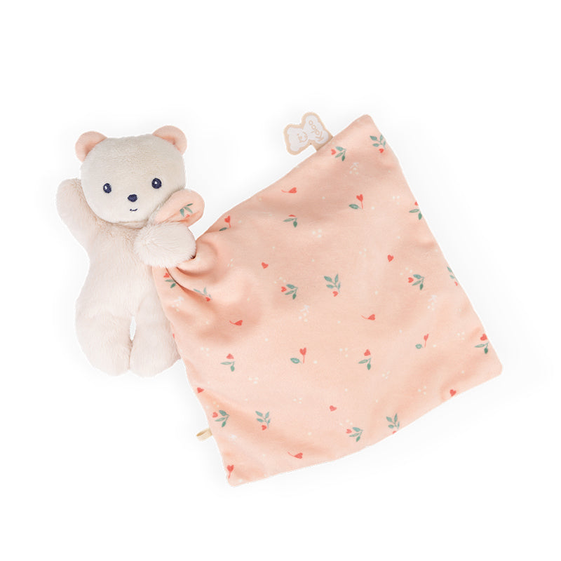 Kaloo Carre Douceur Doudou Bear Leaves of Love 17cm